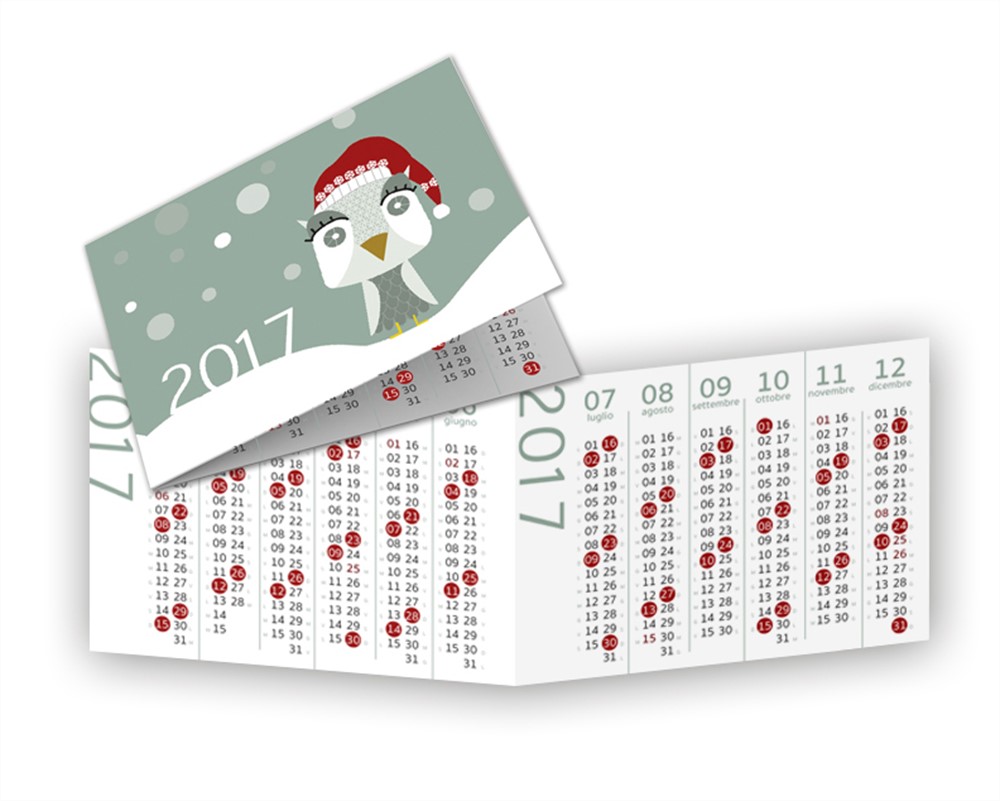 calendario tascabile personalizzabile