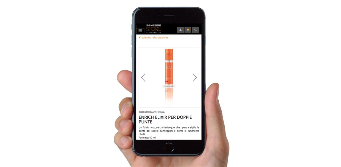 Benesse Store: la pagina Articolo su mobile