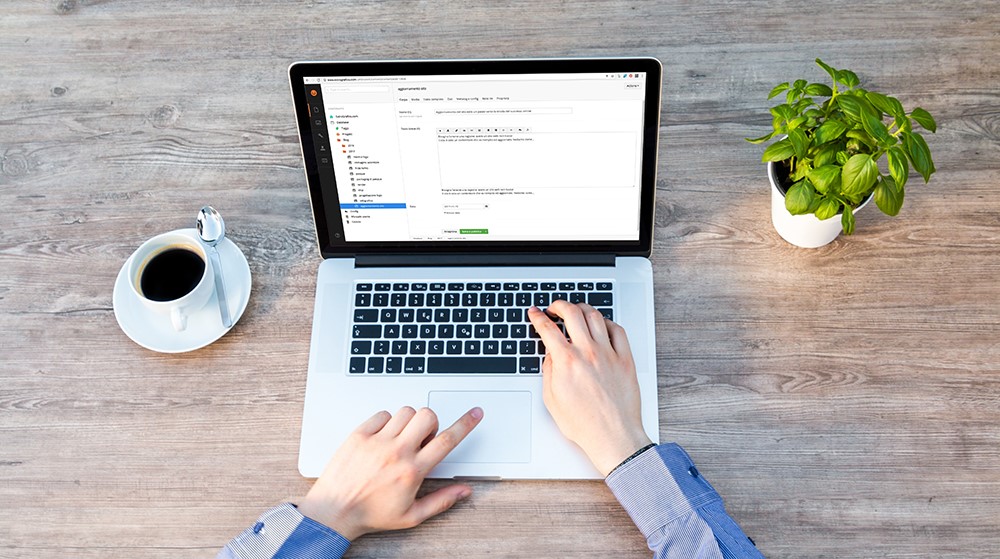 aggiornamento del sito