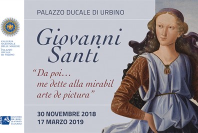 Giovanni Santi al Palazzo Ducale di Urbino. La grafica per la comunicazione della mostra