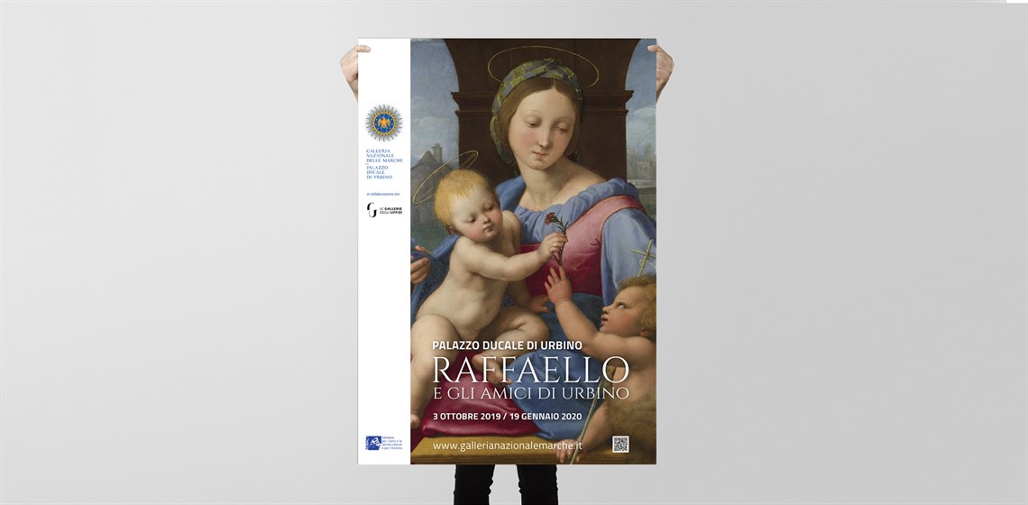 il manifesto 70x100 della mostra di Raffaello