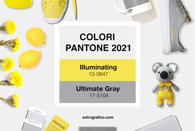 Illuminating + Ultimate Gray: non uno, ma ben 2 colori scelti da Pantone per affrontare il 2021